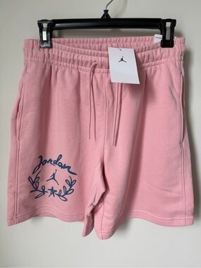Jordan Pink Athletic Shorts with Navy Logo